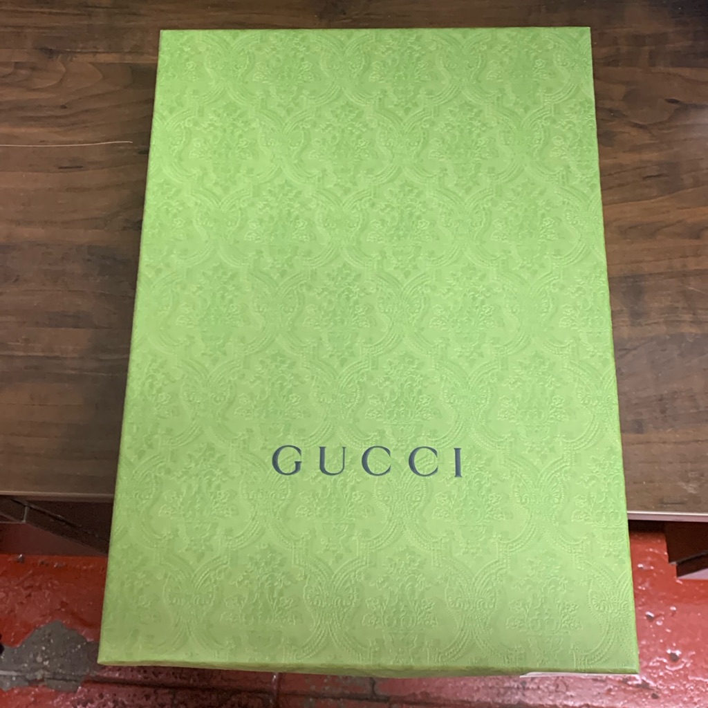 New Authentic Gucci Empty Gift Box In Embossed Green